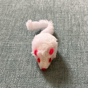 Gently Used White Cat Mouse Toy